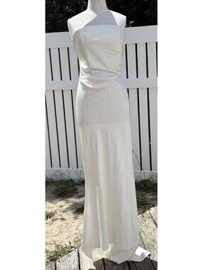 Significant Other Bonnie Strapless Maxi Dress Bone Ivory US 4 NWT Formal Gown